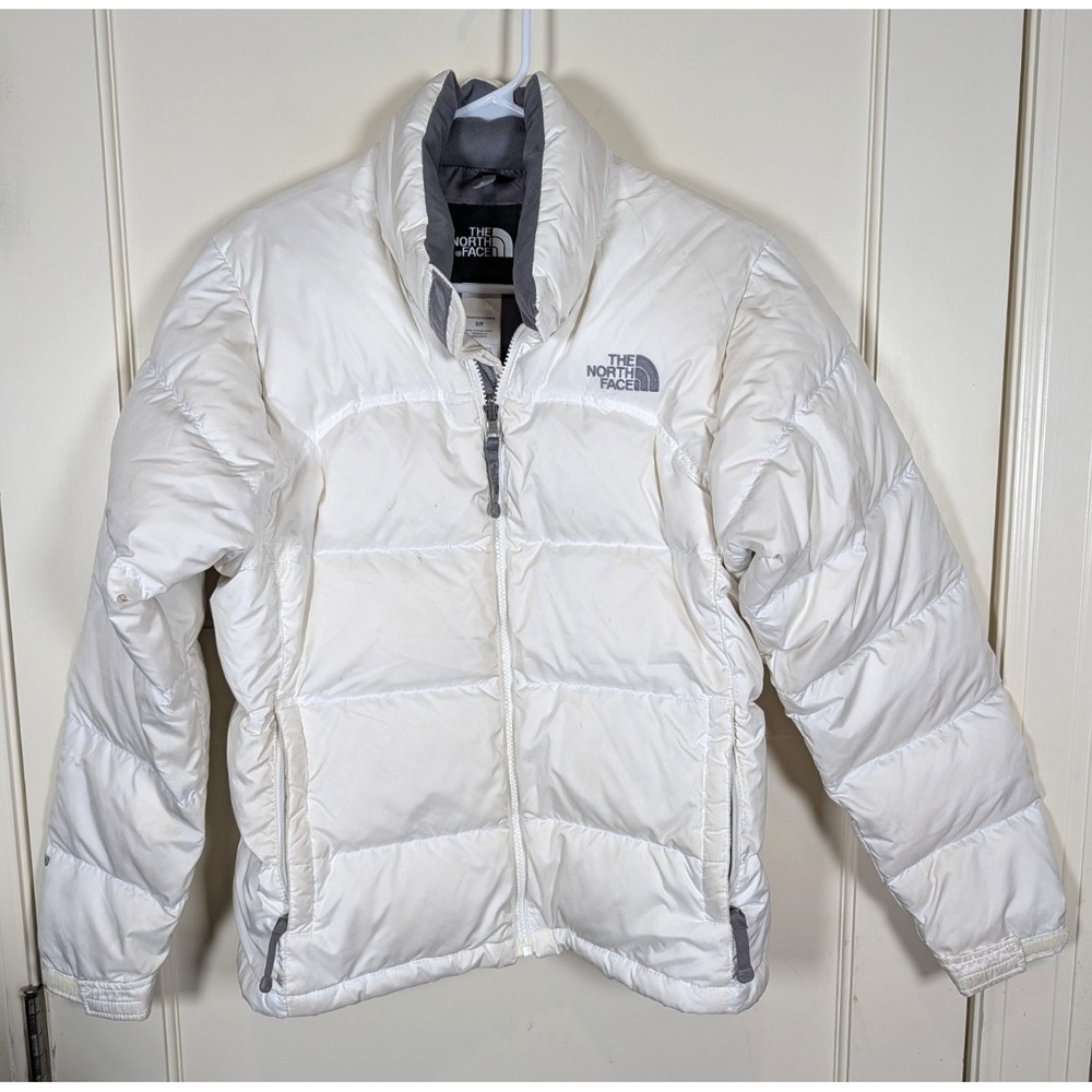 The North Face 700 Nuptse Goose Down Puffer Jacket Coat TNF Womens Size: S White
